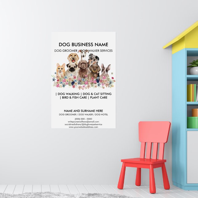 Póster Servicio de Encuentro para Perros Pequeños (Guardería 1)
