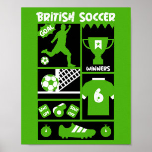 Póster Servicio de fútbol británico