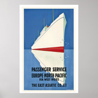 Póster Servicio de Pasajeros Europa Pacífico Norte vía Oe