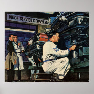 Póster Servicio de reparación de automóviles de negocios