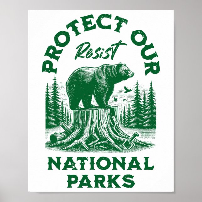 Póster Servicio de Resistencia al Parque Nacional Alt Us (Frente)