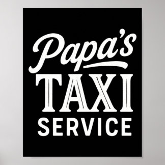 Póster Servicio de Taxi de Papás Hombres - Divertido Trab