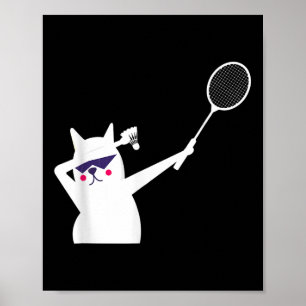 Póster Servicio De Transporte Cat Badminton Para Hombres 