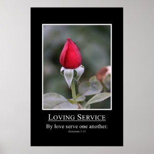 Póster Servicio del 5:13 de Galatians otros con amor