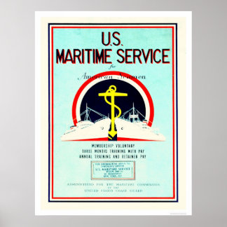 Póster Servicio Marítimo de los Estados Unidos (US02055)