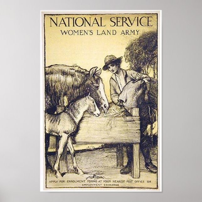 Póster Servicio Nacional de Vintage - Recluta de la Armad (Frente)