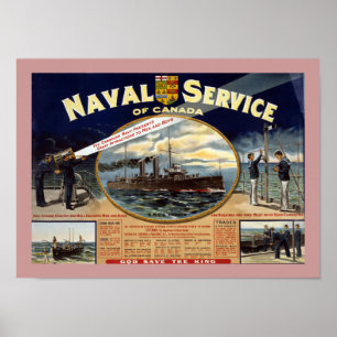 Póster Servicio naval de Canadá (frontera)