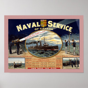 Póster Servicio naval de Canadá (lienzo)