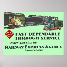 Póster Servicio rápido y fiable de Railway Express