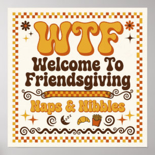 Póster Servilletas de papel divertidas WTF Welcome To Fri