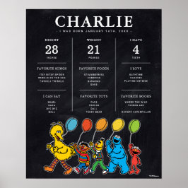 Póster Sesame Street | 1er cumpleaños