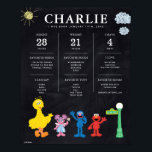 Póster Sesame Street | 1st Birthday Milestone<br><div class="desc">Decorate  your child's First Birthday with this cute Sesame Street 1st Birthday milestone poster.</div>