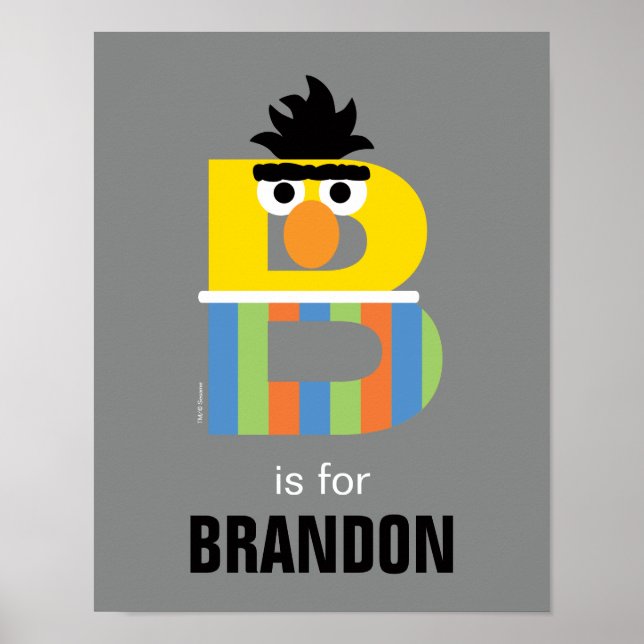 Póster Sesame Street | B es de Bert (Frente)