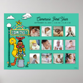 Póster Sesame Street Characters & Street Sign