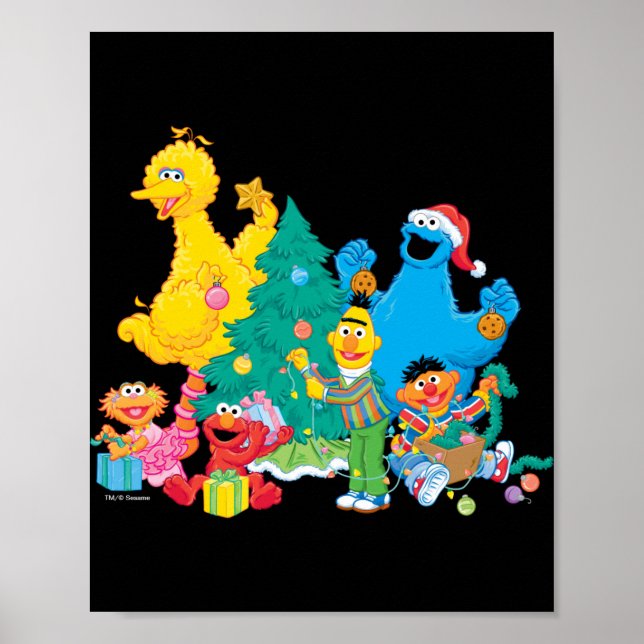 Póster Sesame Street Christmas Pals  (Frente)