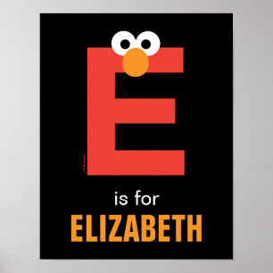 Póster Sesame Street   E es de Elmo
