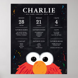 Póster Sesame Street - Elmo | 1er Cumpleaños Histórico