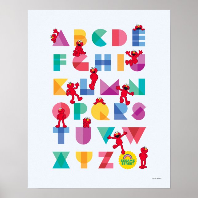 Póster Sesame Street | Elmo Alfabeto (Frente)