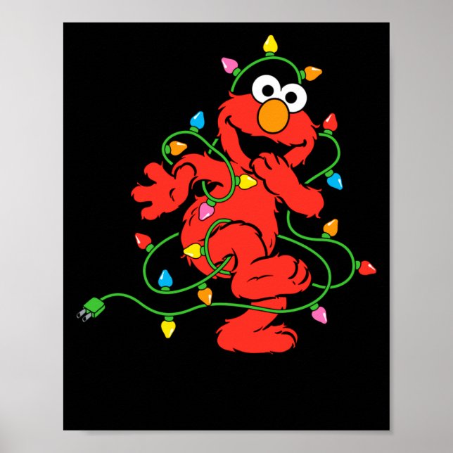 Póster Sesame Street Elmo Christmas Lights Baby  (Frente)