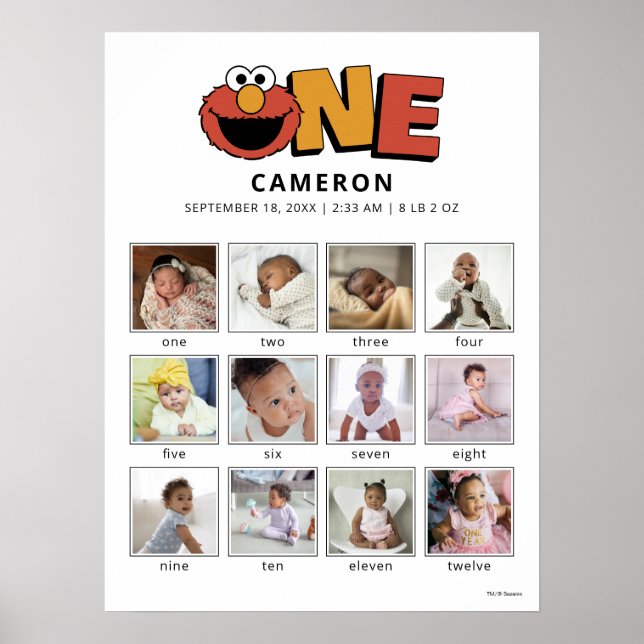 Póster Sesame Street | Elmo First Birthday Poster (Frente)
