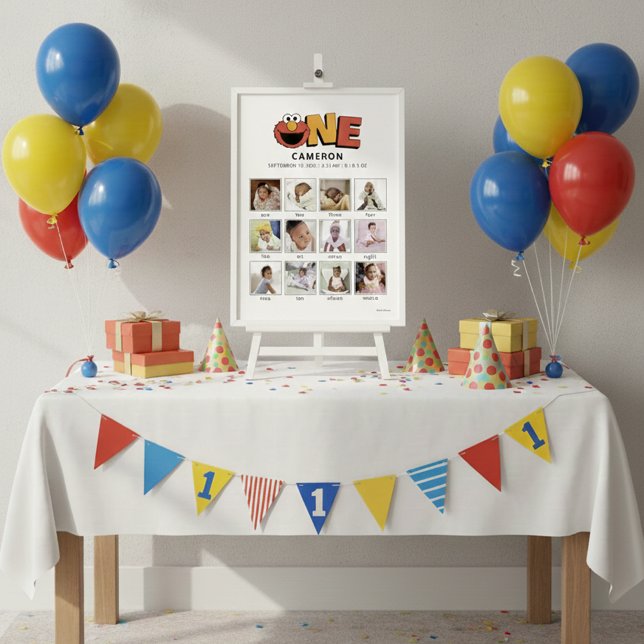 Póster Sesame Street | Elmo First Birthday Poster (Subido por el creador)