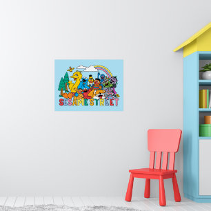 Póster Sesame Street Ola de Arcoíris