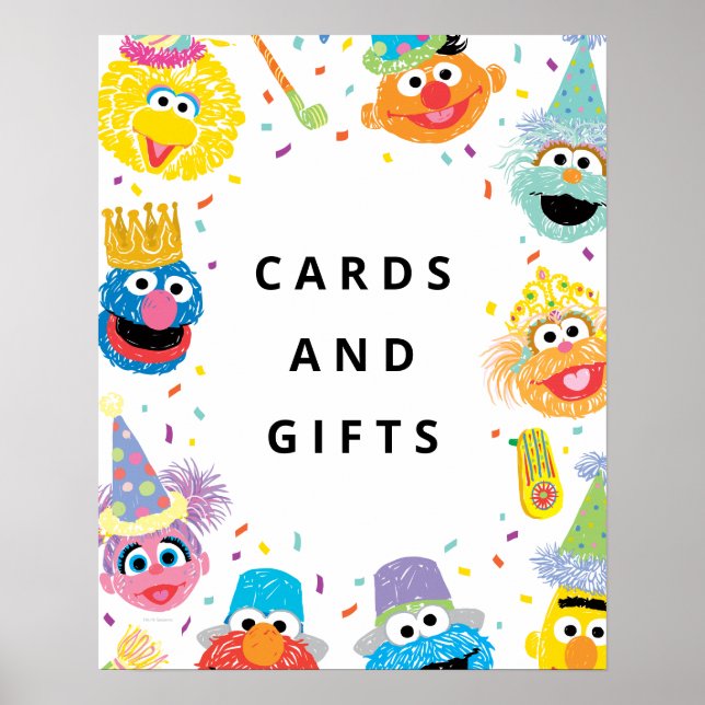 Póster Sesame Street Pals Confetti | Tarjetas y regalos (Frente)
