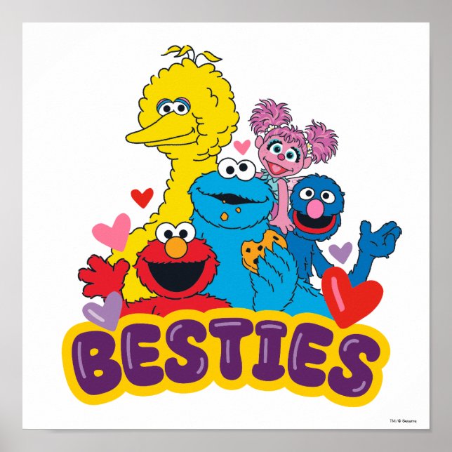 Póster Sesame Street Valentine Besties (Frente)