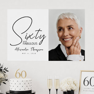 Póster Sesenta y Fabulosa Foto Fiesta de Cumpleaños 60