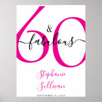 Sesenta y Fabuloso Cumpleaños 60 Rosa