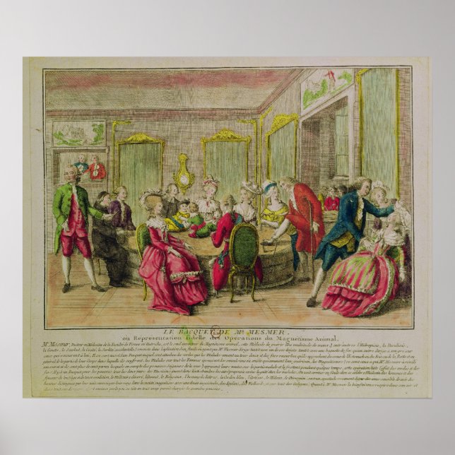 Póster Sesión de hipnotismo con Franz Anton Mesmer 1784 (Frente)