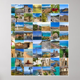 Póster set of Peloponnes photo, Greece, Europe