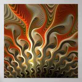 Póster Set Phasers Abstract Flames