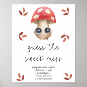 Póster Seta - adivina el dulce lío baby shower