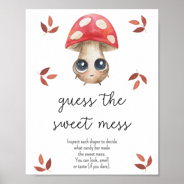 Póster Seta - adivina el dulce lío baby shower (Frente)
