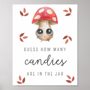 Póster Seta - Cuántos dulces juego de baby shower