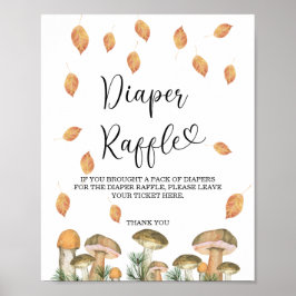 Póster Setas de la selva acuática - rifa de pañales