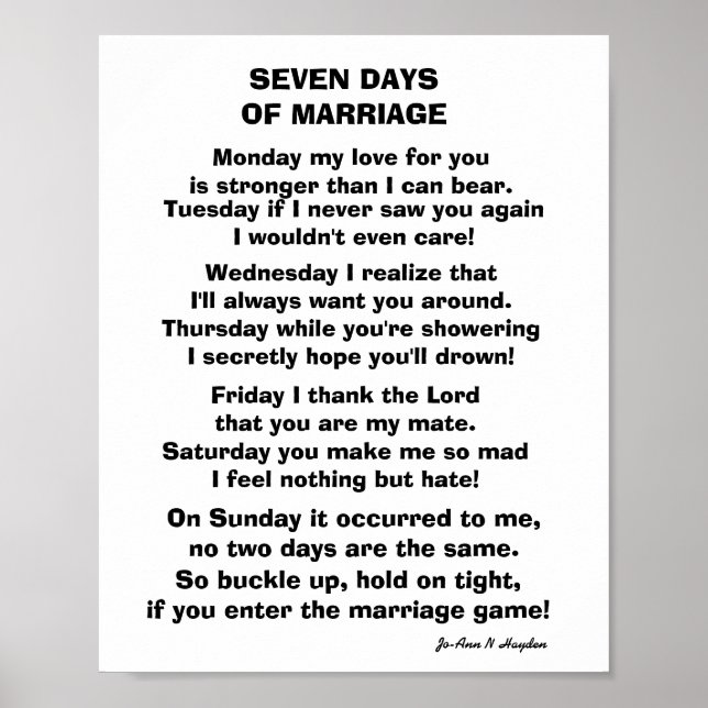 PÓSTER SETE DÍAS DE POEMA DE MATRIMONIO (Frente)
