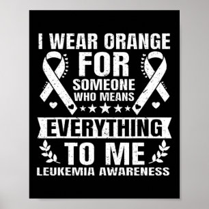 Póster Setiembre Naranja Leucemia Conciencia