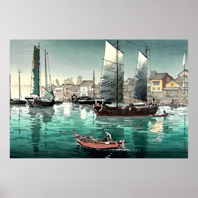 Póster Seto Inland Sea Akashi Bay Tsuchiya Koitsu 1938 (Frente)