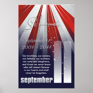 Póster Setpember 11mo - Poster grande de la conmemoración