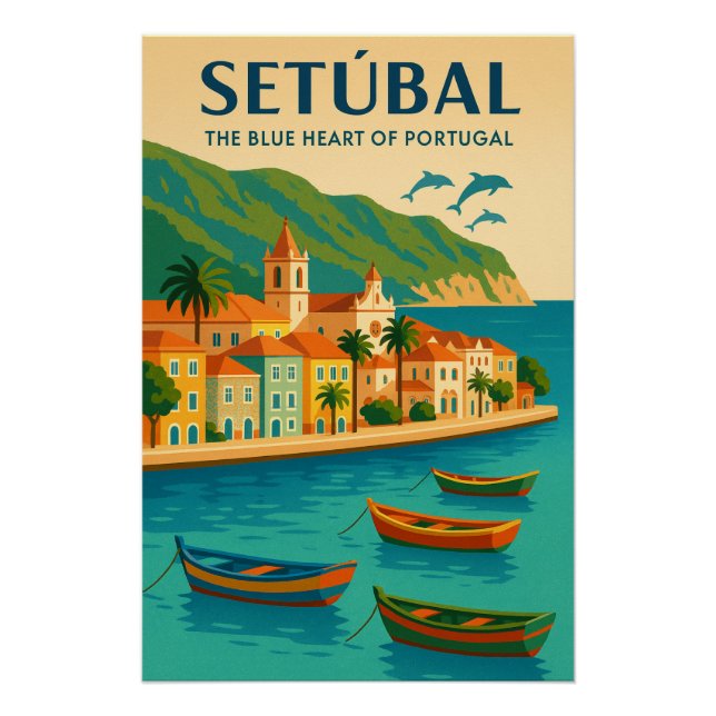 Póster Setúbal – El Corazón Azul de Portugal (Anverso)