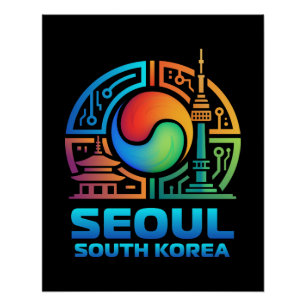 Póster Seúl Corea del Sur