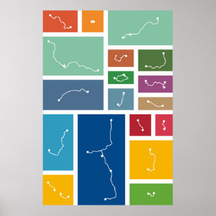 Póster Seul - paletas del tránsito