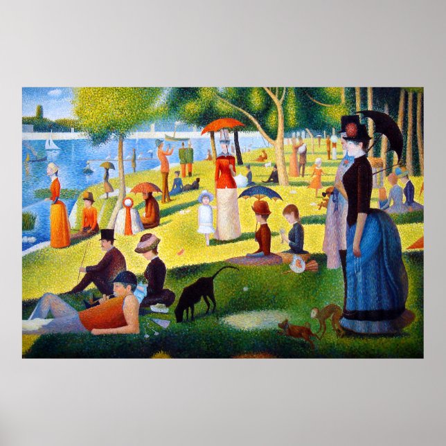 Póster Seurat: Domingo en La Grande Jatte (Frente)
