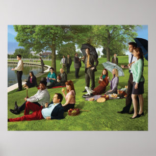 Póster Seurat The Office Edition