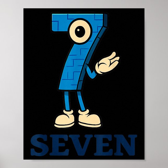 Póster Seven Brainrot 67 Six Seven 6 7 Meme Custome  (Frente)