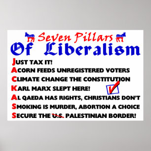 Póster Seven Pillars Of Liberalism