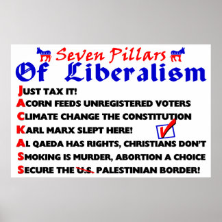 Póster Seven Pillars Of Liberalism