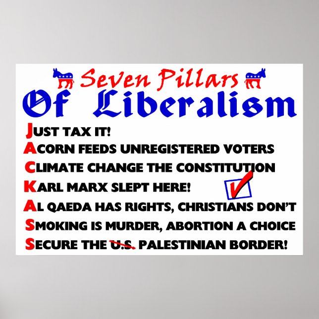 Póster Seven Pillars Of Liberalism (Frente)